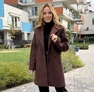Arabella kabát mogyoró barna – Innova Fashion